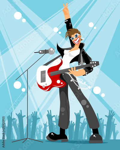 Rock singer at a concert