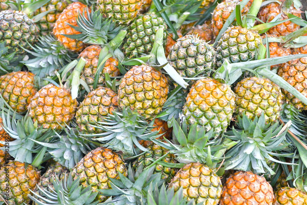 Pineapple in market, Bangkok, Thailand. Pineapple in market, Bangkok, Thailand.