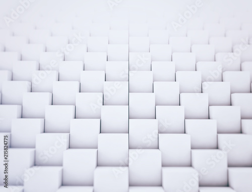 White boxes stacked wall abstract background