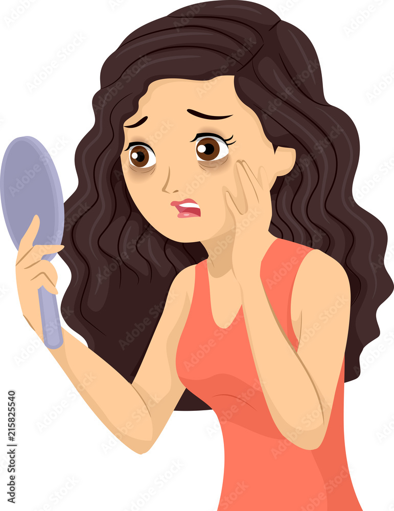 Teen girl experiencing puberty concept Royalty Free Vector