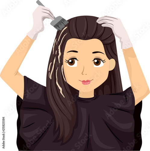 Teen Girl Diy Color Hair Il...