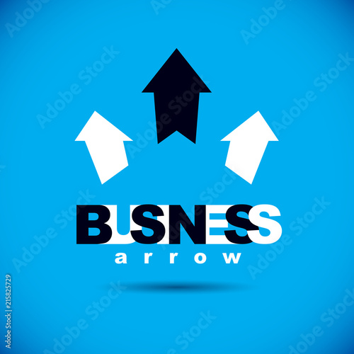 Vector upward trend of busi...
