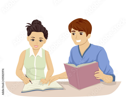 Teens Study Buddy Illustration
