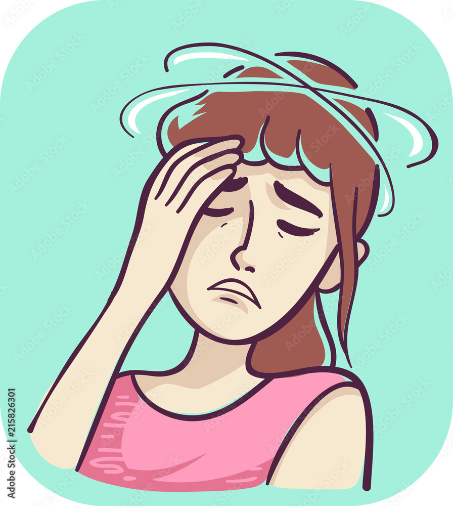 Symptom Lightheadedness Illustration Symptom Lightheadedness Illustration