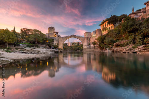 mostar  old city in Bosnia photo