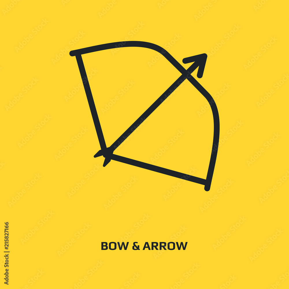 Bow arrow icon. Hunting sport equipment symbol. Archer weapon sign Bow arrow icon. Hunting sport equipment symbol. Archer weapon sign