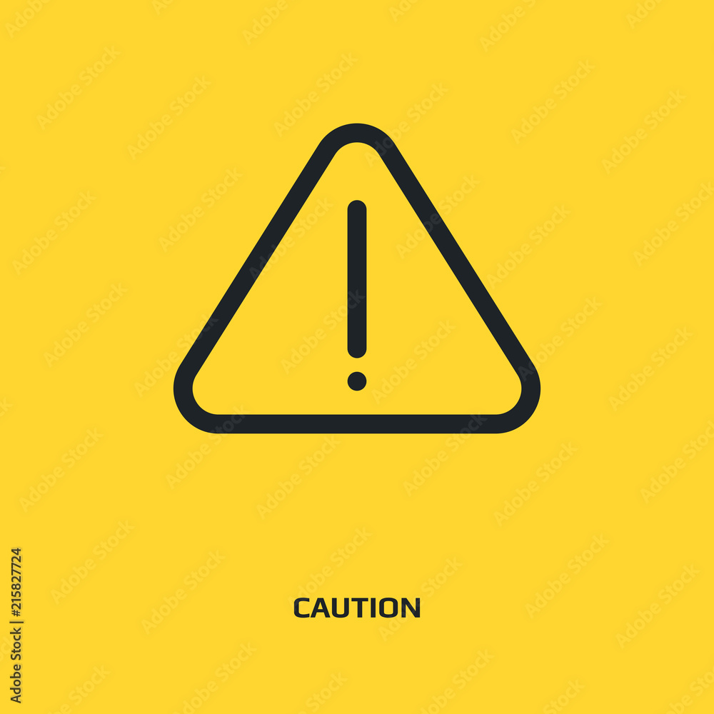 Alert sign icon. Warning sign line icon. Caution sign line icon Alert sign icon. Warning sign line icon. Caution sign line icon