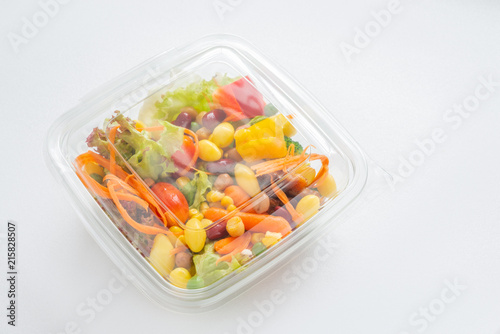 Salad in plastic box