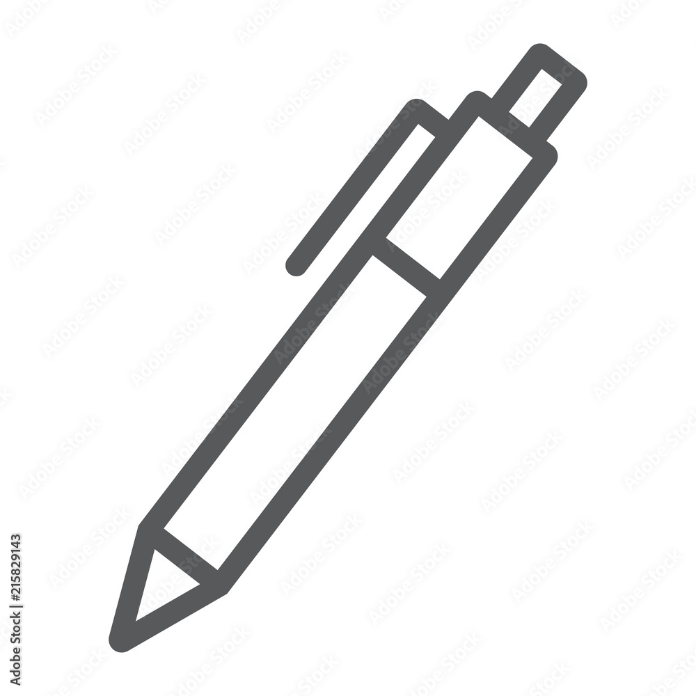 Pen line icon, office and work, edit sign, vector graphics, a linear pattern on a white background, eps 10.