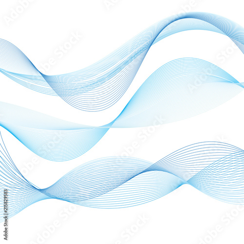 Blue vector wave