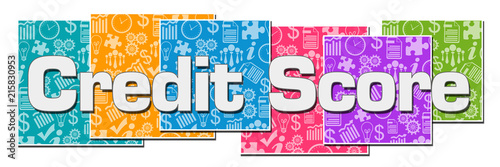 Credit Score Business Texture Colorful Blocks 