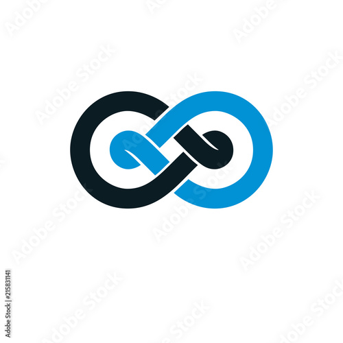 Endless Infinity Loop conceptual logo, vector special sign.