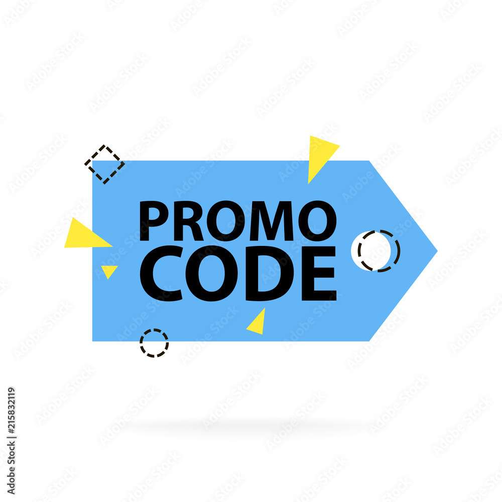 Promo code, coupon code. Flat vector set design illustration on white background Promo code, coupon code. Flat vector set design illustration on white background