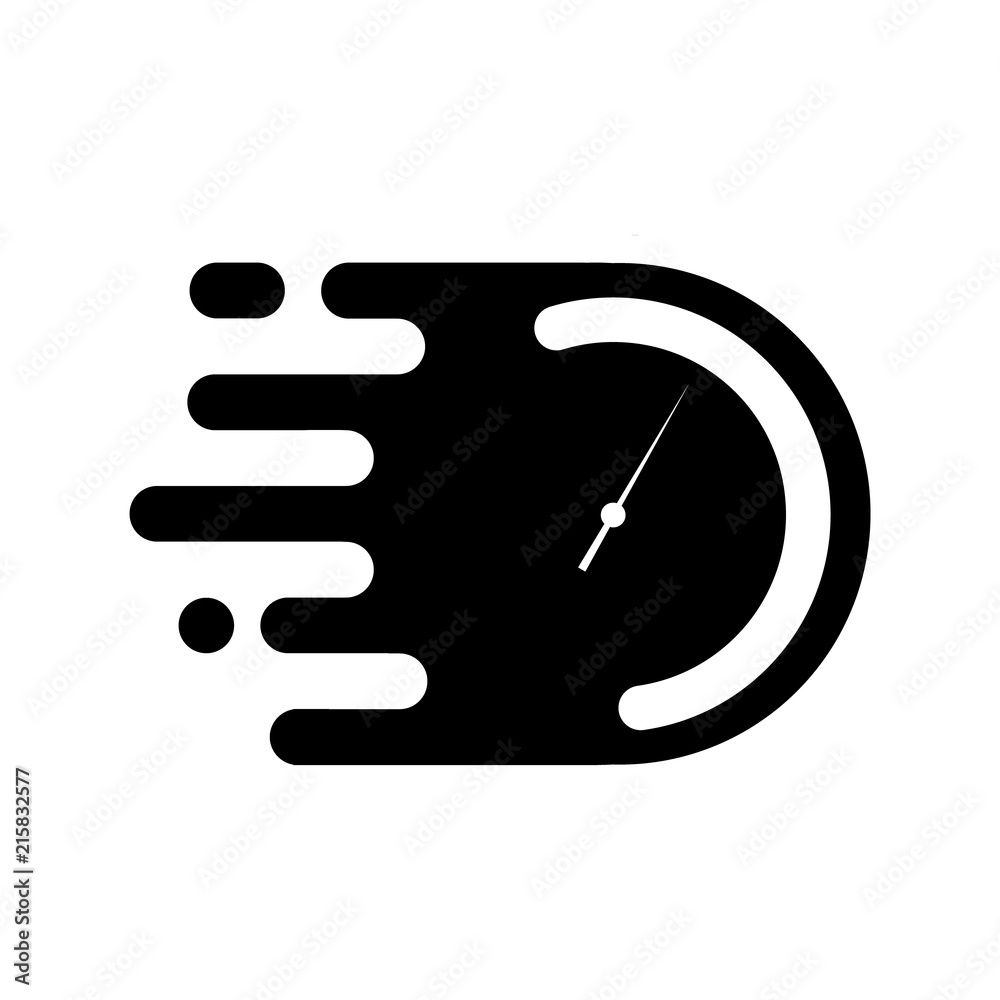 Time clock or stopwatch logo for fast delivery service icon Time clock or stopwatch logo for fast delivery service icon