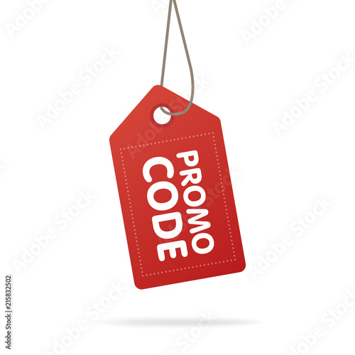 Promo code, coupon code. Flat vector set design illustration on white background