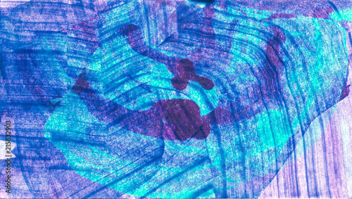 Abstract hand drawn blue pa...
