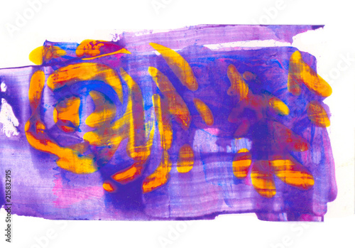 Abstract hand drawn violet ...
