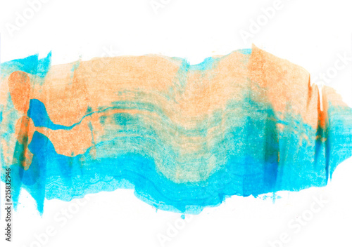 Abstract hand drawn blue pa...