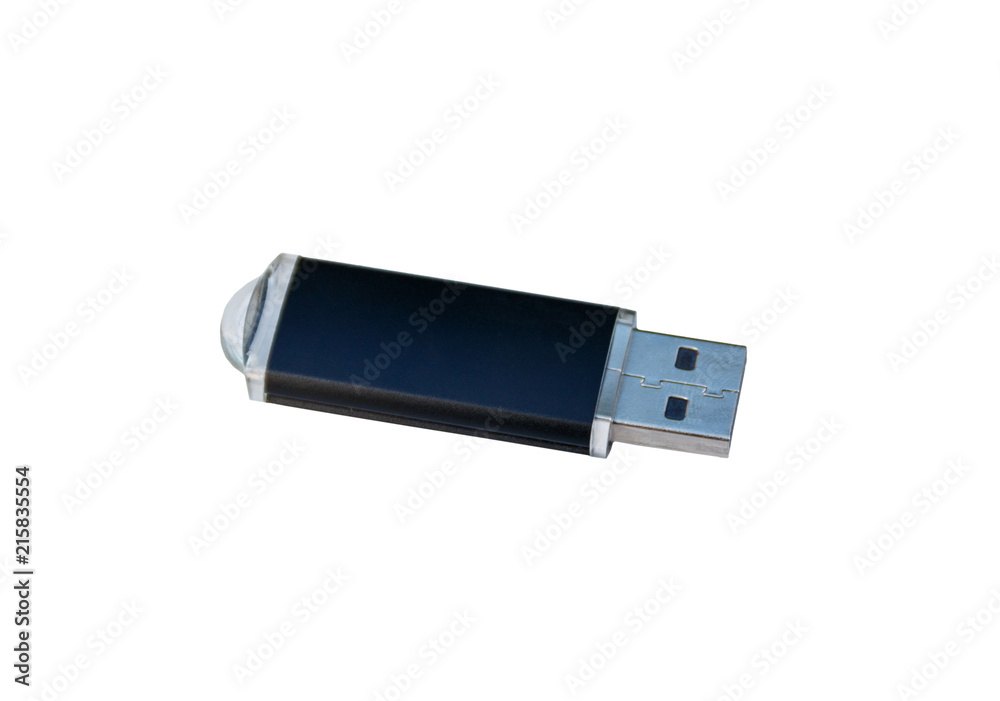 USB memory stick or flash drive isolated on white background USB memory stick or flash drive isolated on white background