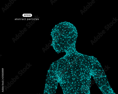 Abstract vector illustration of human bust.