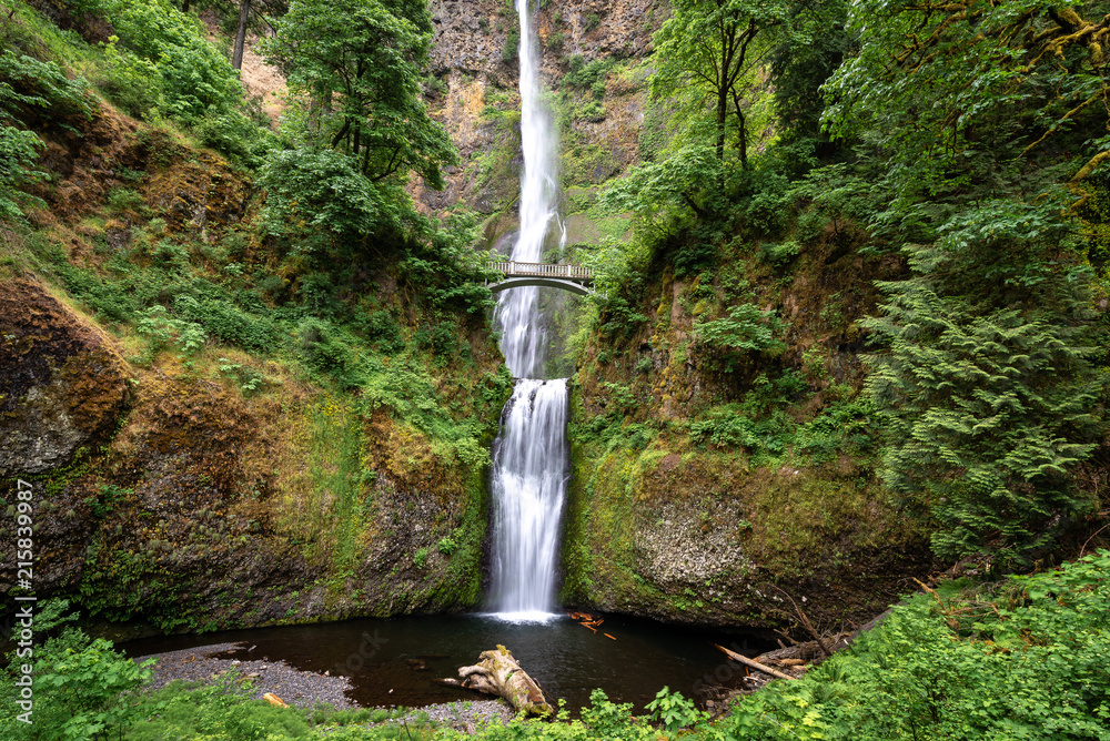 Multnomah Falls in Columbia River Gorge, Oregon, USA