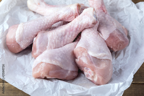 Raw Fresh Chiken Legs Chiken Horizontal Above