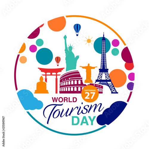 World Tourism Day logo template vector illustration