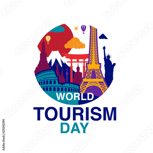 World Tourism Day logo template vector illustration