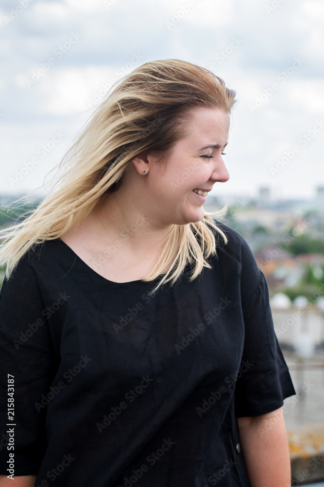portrait of a cheerful girl