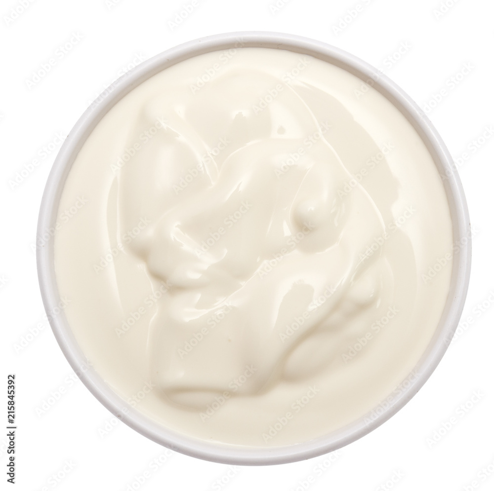 Sour cream in bowl Sour cream in bowl