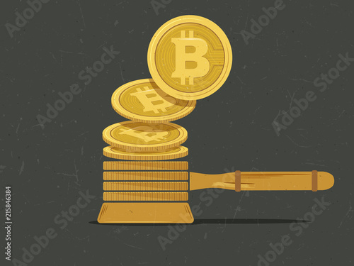 Bitcoin justice hammer, law against Bitcoin /cryptocurrency