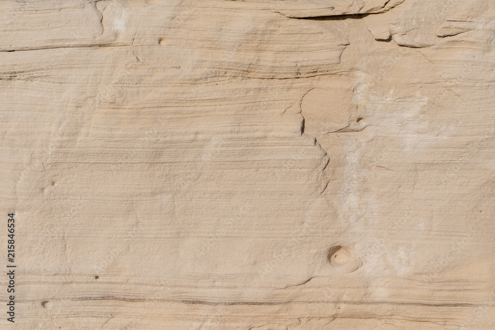 Fototapeta premium Background geology closeup limestone rock face showing weathered strata wallpaper
