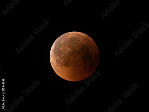 Mid of the Total eclipse phase observed in the later stage of Lunar Eclipse on 27-28 July 2018 at Bahrain