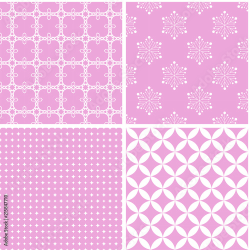 Retro different seamless patterns.