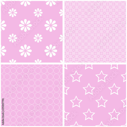 Pastel different vector patterns.