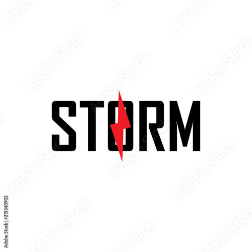 STORM text logo letter design