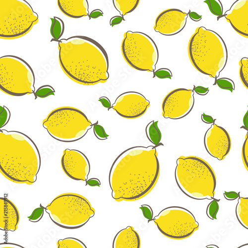lemon fruit seamless pattern