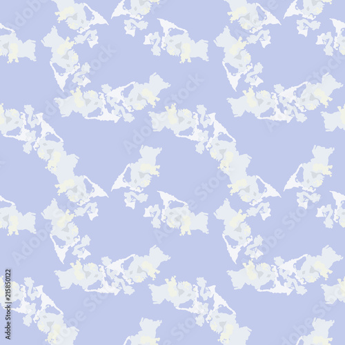 UFO military camouflage seamless pattern in light violet, beige and different shades of grey color