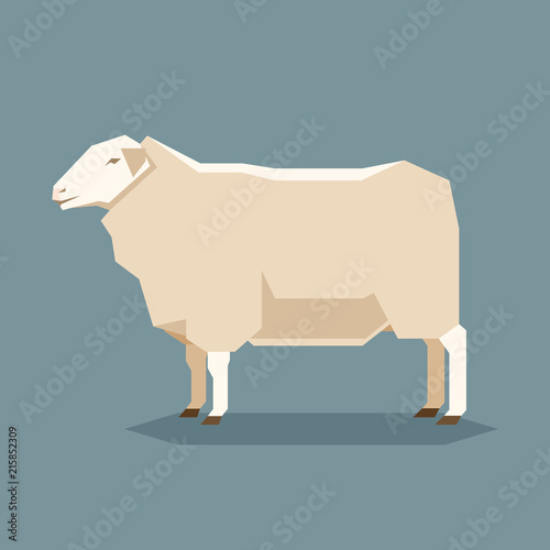 Flat geometric East Friesian sheep
