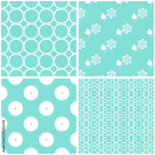 Vector set of 4 seamless background patterns