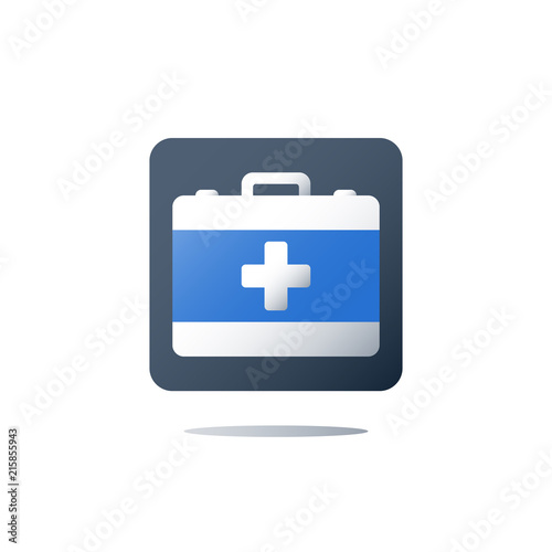 First aid kit, doctor's bag, medical services, health care policy, healthcare insurance