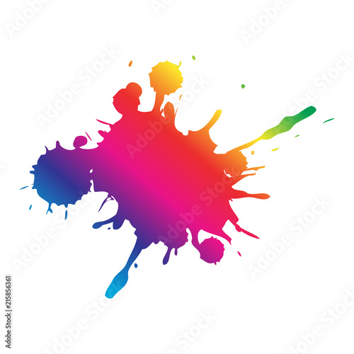 Colorful ink blob design