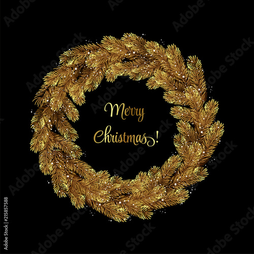 Christmas Wreath Pine Branches photo