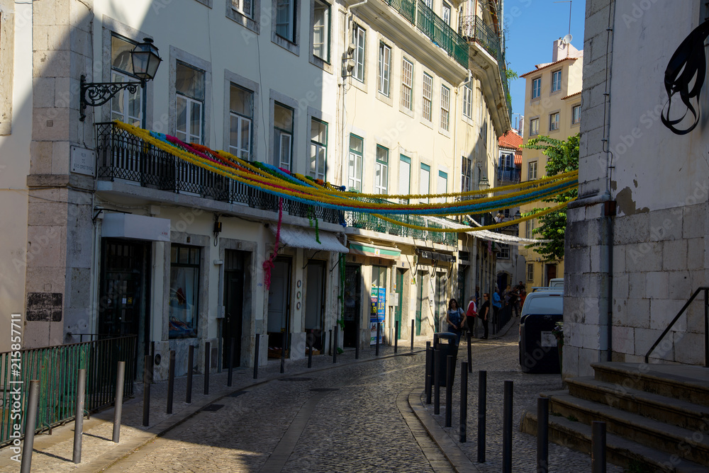 A view from the street of Lisbon