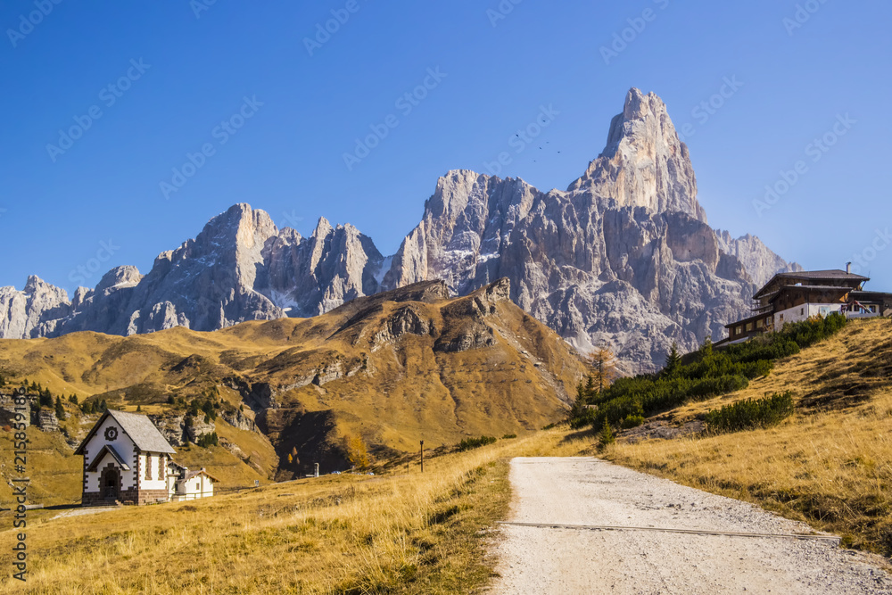 Rolle Pass, Paneveggio Pale di San Martino Natural Park, mountain view Italy Rolle Pass, Paneveggio Pale di San Martino Natural Park, mountain view Italy