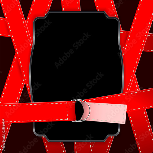Composition of a set of red straps.