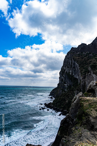 the jeju's cliffs