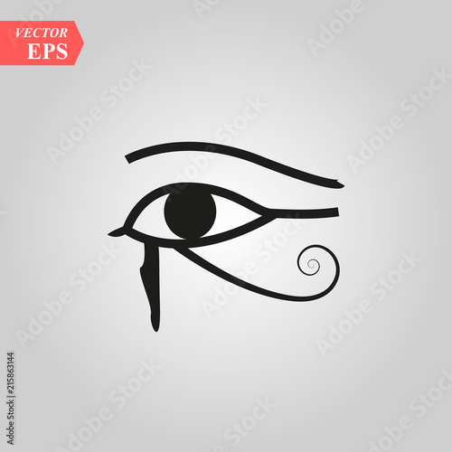 Sun Eye of Horus - reverse Moon Eye of Thoth EYE OF HORUS - vector image ancient Egyptian symbol of protection