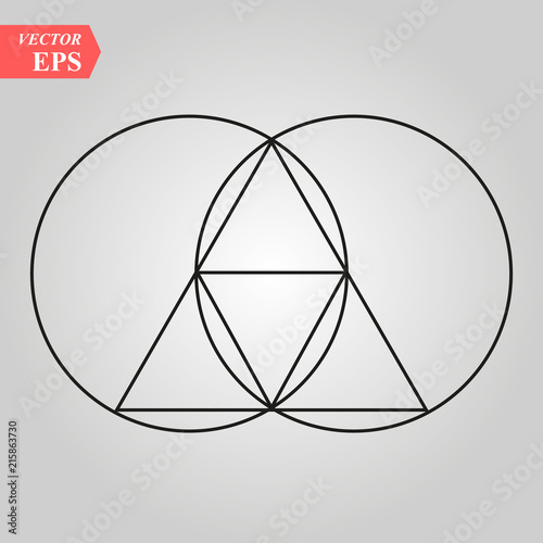 Sacred geometry - zen minimalism - vesca piscis -pointed oval figure used as an architectural feature and as an aureole enclosing figures such as Christ or the Virgin Mary in medieval art.