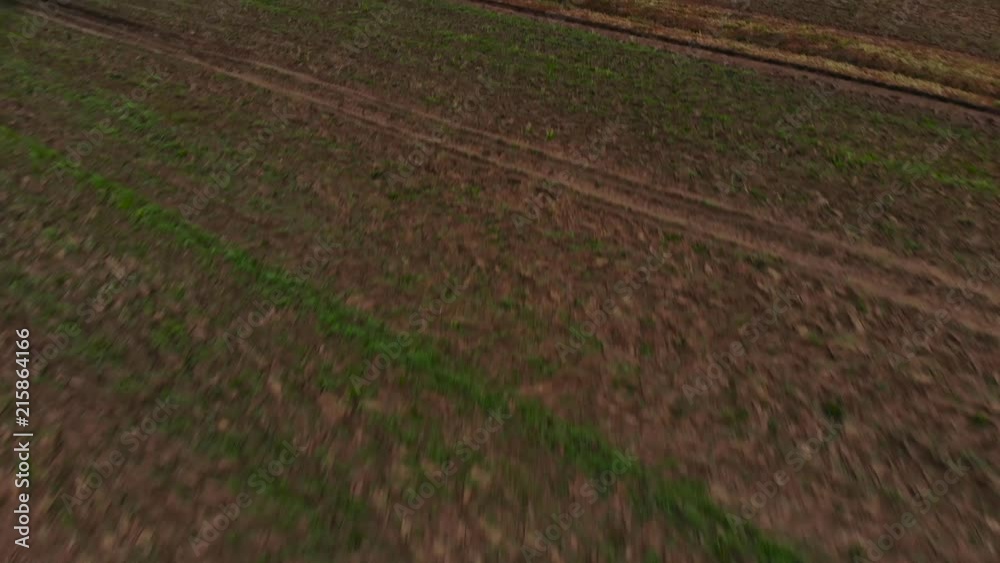 Drone view of farm fields Drone view of farm fields